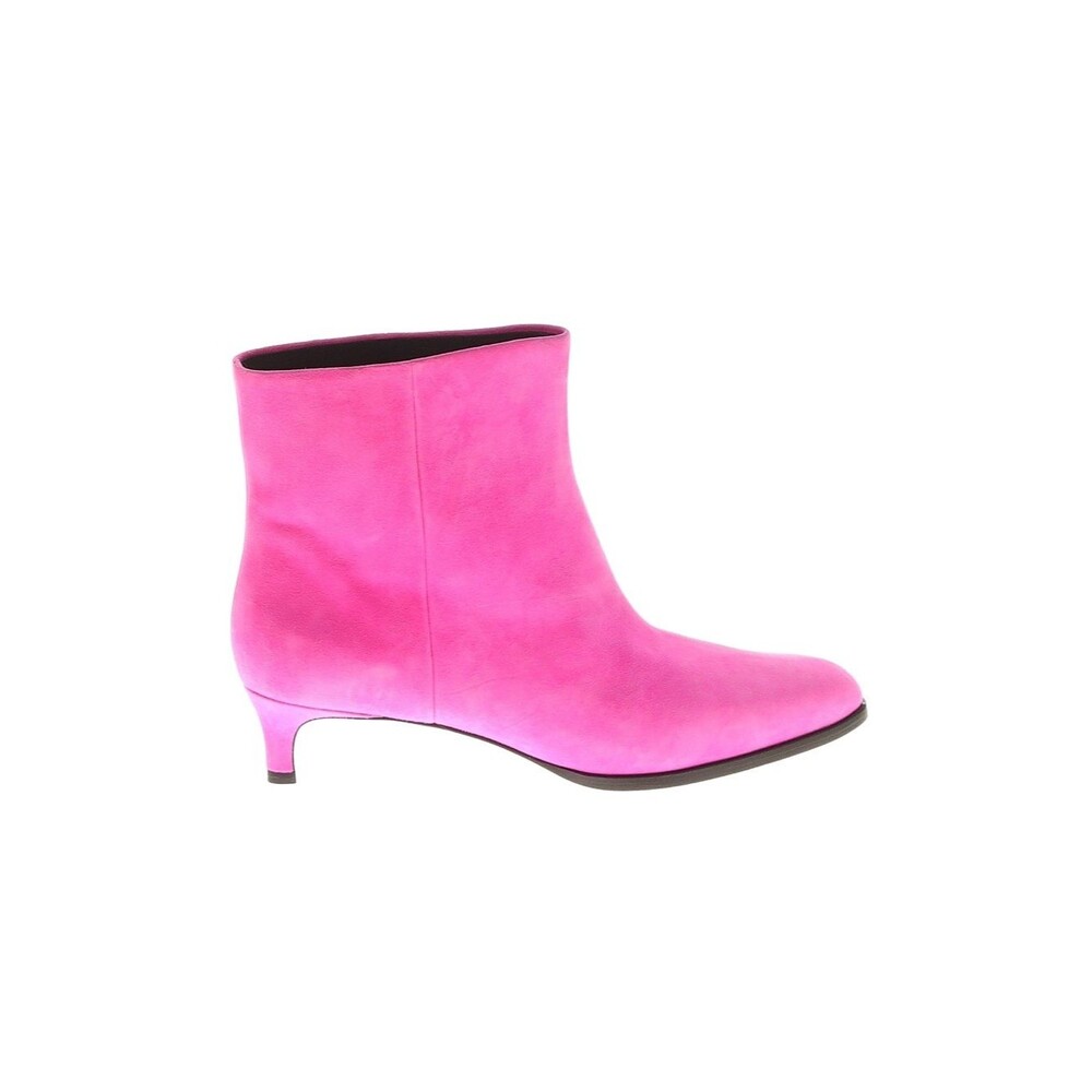 3.1 Phillip Lim "Agatha" Neon Pink Suede Ankle Boots.